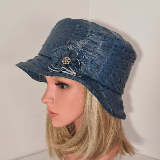 Choisir chapeau de pluie femme, chapeau imperméable bleu livré en 48h!