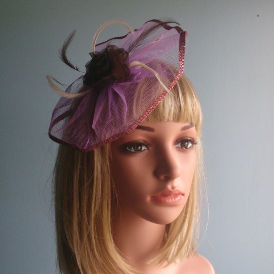 Chapeau Bibi Vintage Pour Femmes, Plumes Et Fleurs, Accessoires Pour Cheveux Pour Femmes, Fête De Mariage, Voile En Maille Florale, Bandeau épingle à Cheveux (couleur : Coloré 8, Taille : 1